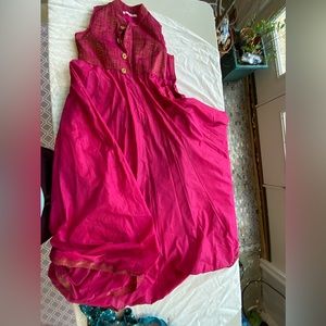 Bright pink gown Indian style